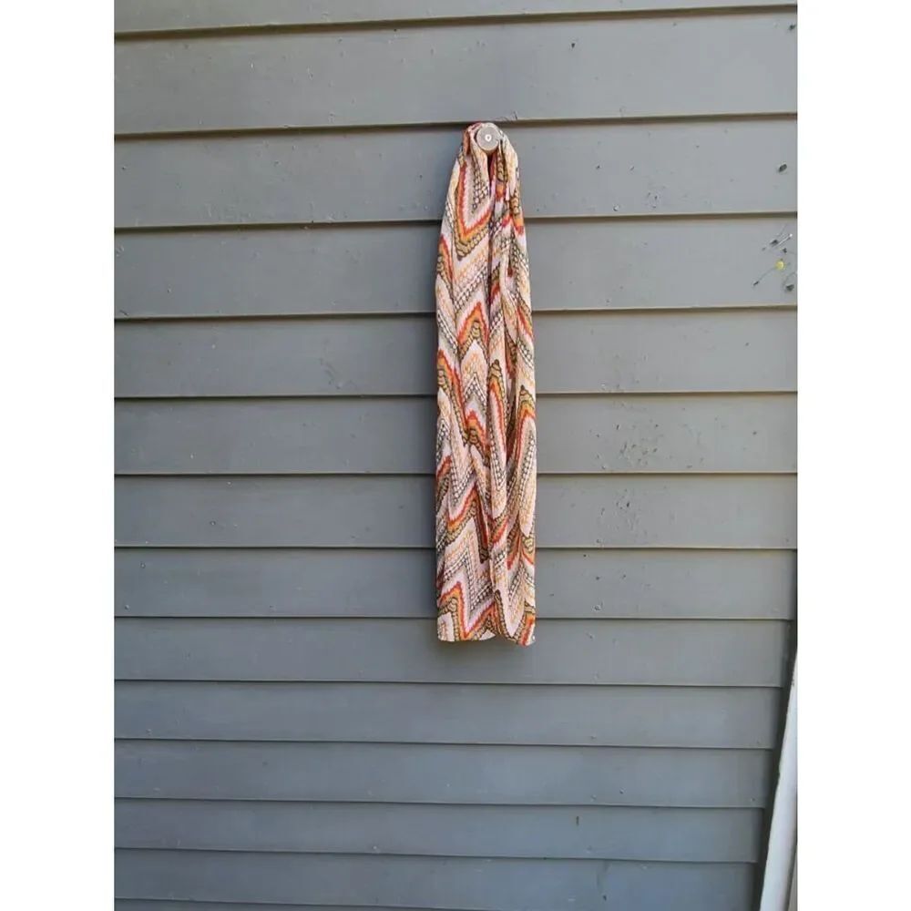 Fall Color Flame Stitch Infinity Scarf - Picture 7 of 8